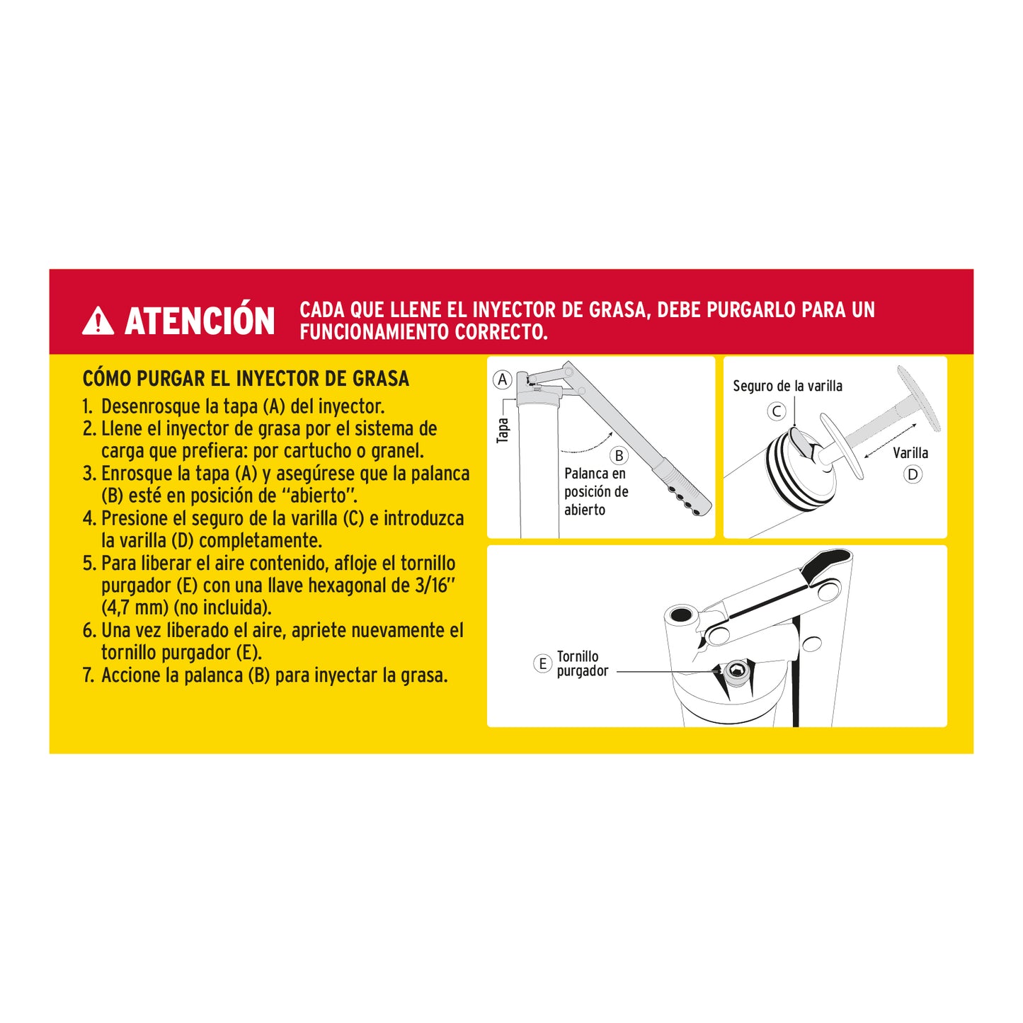 Inyectora de grasa Truper 14 oz, 10000 PSI con grip antiderrapante