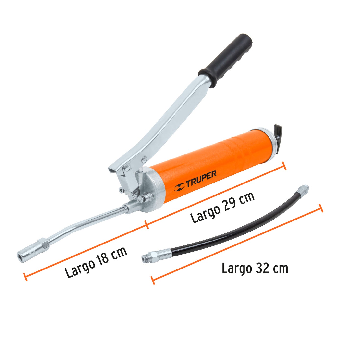 Inyectora de grasa Truper 14 oz, 10000 PSI con grip antiderrapante