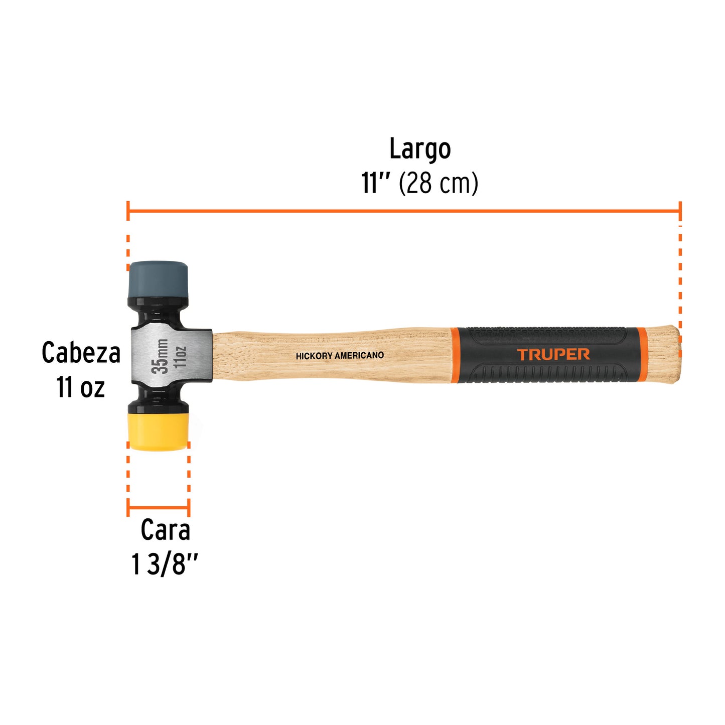 Martillo Truper suave con 2 caras
