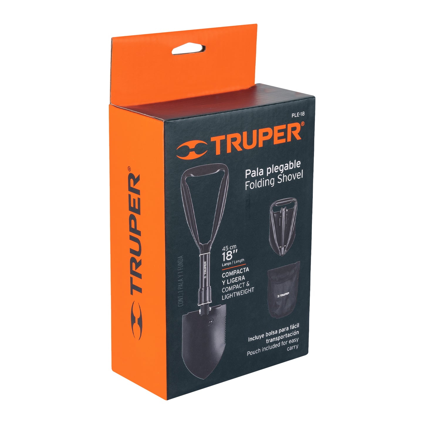 Pala plegable Truper de 18"