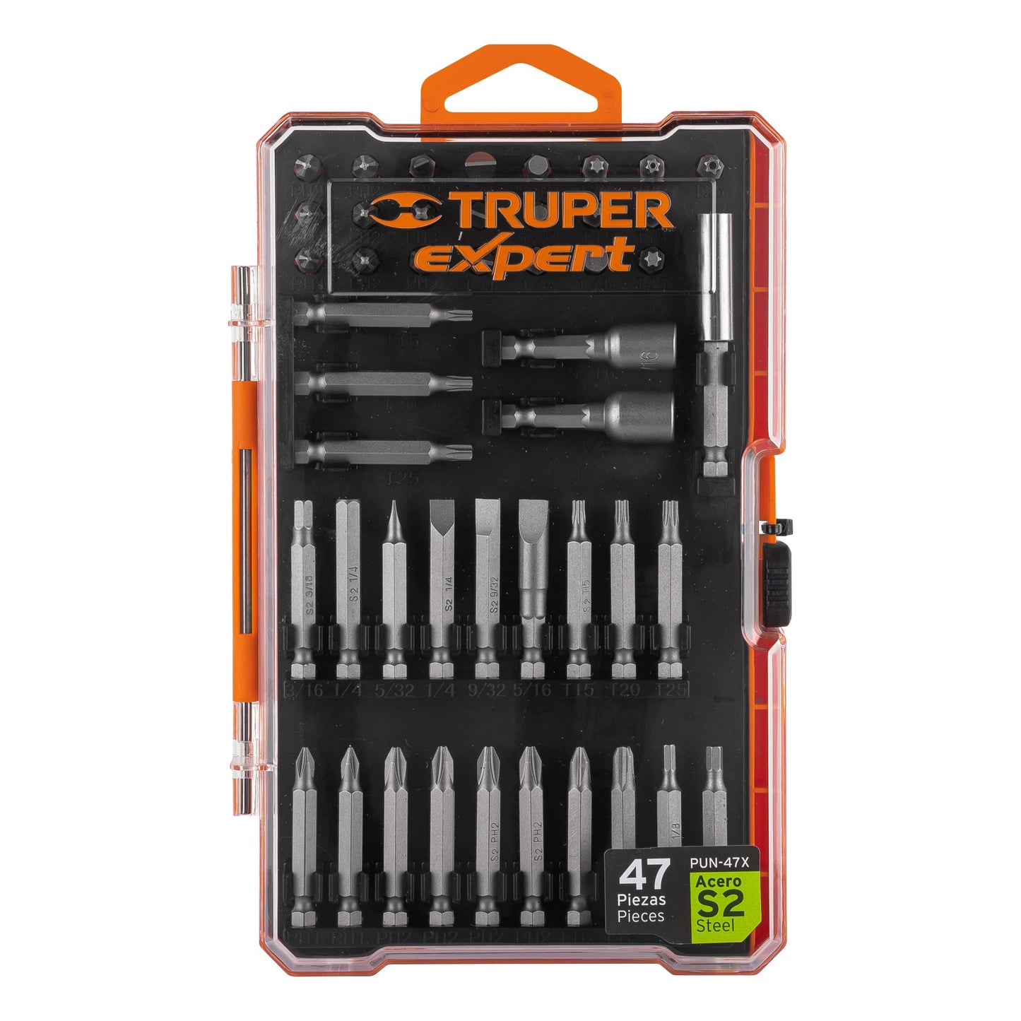 Juego de 47 puntas mixtas largos 1" y 2" en estuche Expert