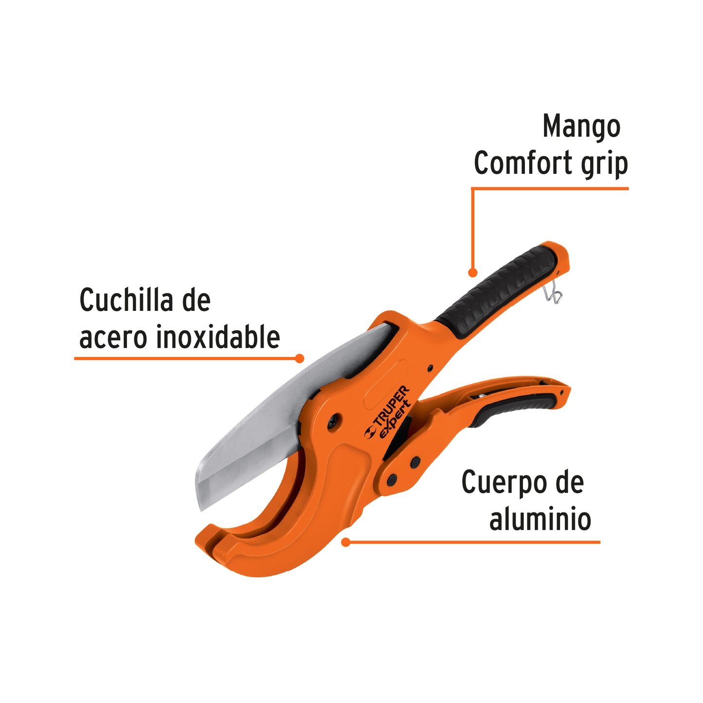 Cortador profesional tubo de plástico, corte 2-1/2", EXPERT