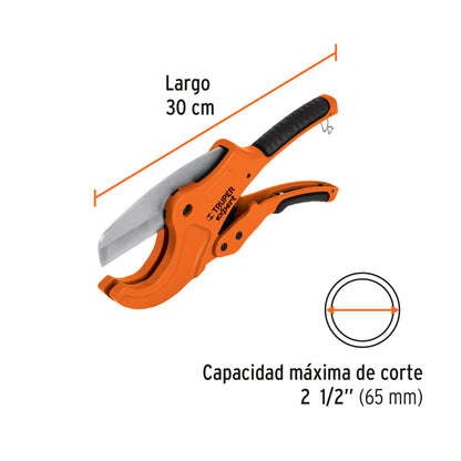 Cortador profesional tubo de plástico, corte 2-1/2", EXPERT